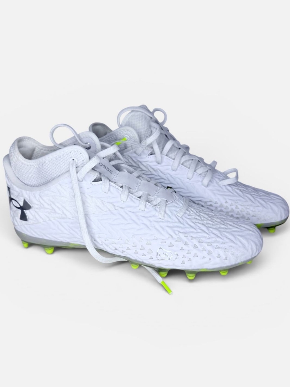 Under Armour Blur Smoke 2.0 Football Cleats White Volt Men's 9